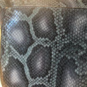 Gilli Genuine Leather Blue Snake Print Crossbody Sholder Bag with Dust Bag